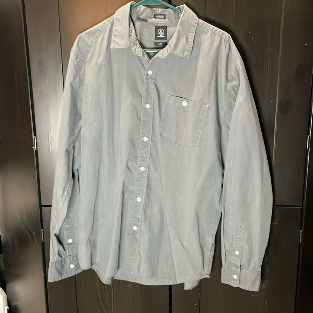 Mens Button Up Volcom Dress/Casual Shirt XL